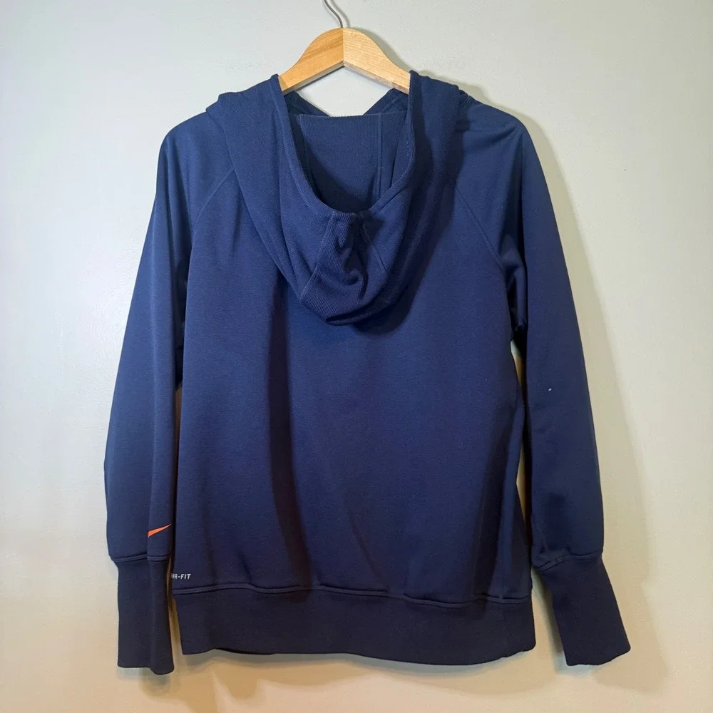 Nike‎ Therma-FIT Denver Broncos NFL Hoodie Navy Blue Womens XXL Sweatshirt